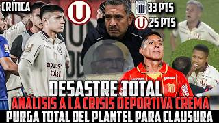CATÁSTROFE CREMA | ANÁLISIS AL DESASTRE DEPORTIVO DE LA U | ¿CÚPER SALVARÁ EL AÑO? VELASCO CRÍTICA🔥😡