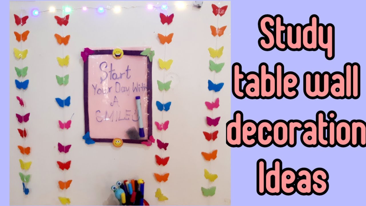 Diy Study Table Wall Decoration Ideas 2 Easy Decors Paper Craft 
