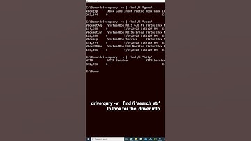 Windows DRIVERQUERY -v  | FIND /i ‘search_str’ to look for the  driver info