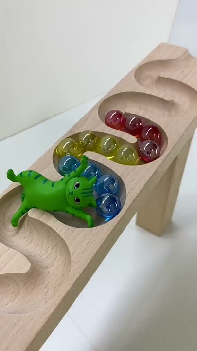 Marble Run ASMR☆ HABA Wave Slope, Skeloeton Car #shorts #marblerun @marblerunone
