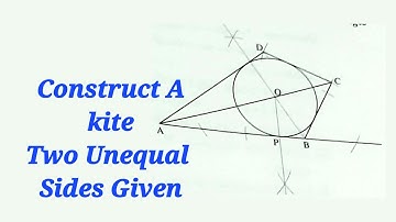 Construct a Kite || Two of its Unequal Sides Given || Drawing || Geometry || #exam #intermediate