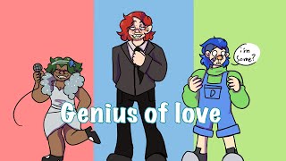 Genius of love (meme?) dhmis human au!
Inspired by the silly https://youtu.be/zuXRfRMZ7BA Genius of love (meme?) dhmis human au!