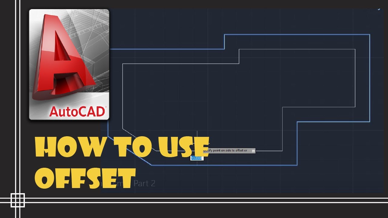 Autocad 2020 - How To Use Offset (4 Examples In 4 Minutes)