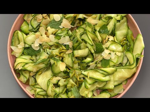 Courgette ribbon salad