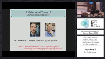 Seminar 9: Surya Ganguli - Statistical Physics of Deep Learning