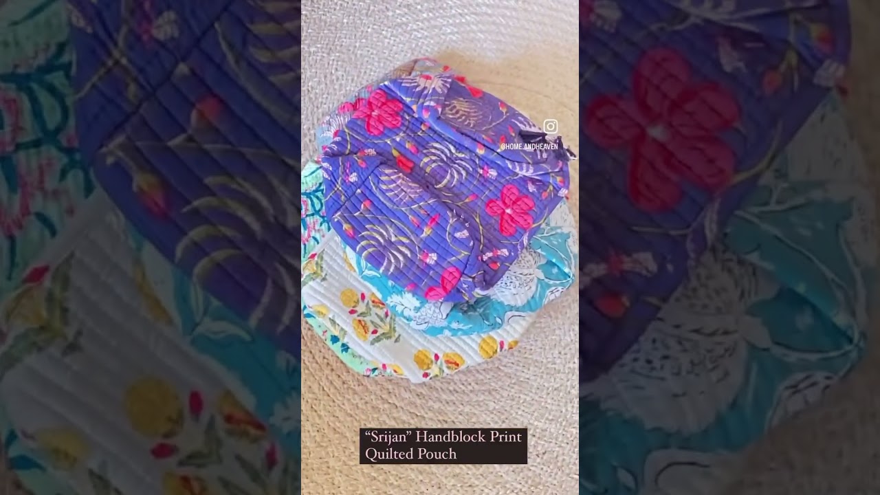 “Srijan” Handblock Print Quilted Pouch