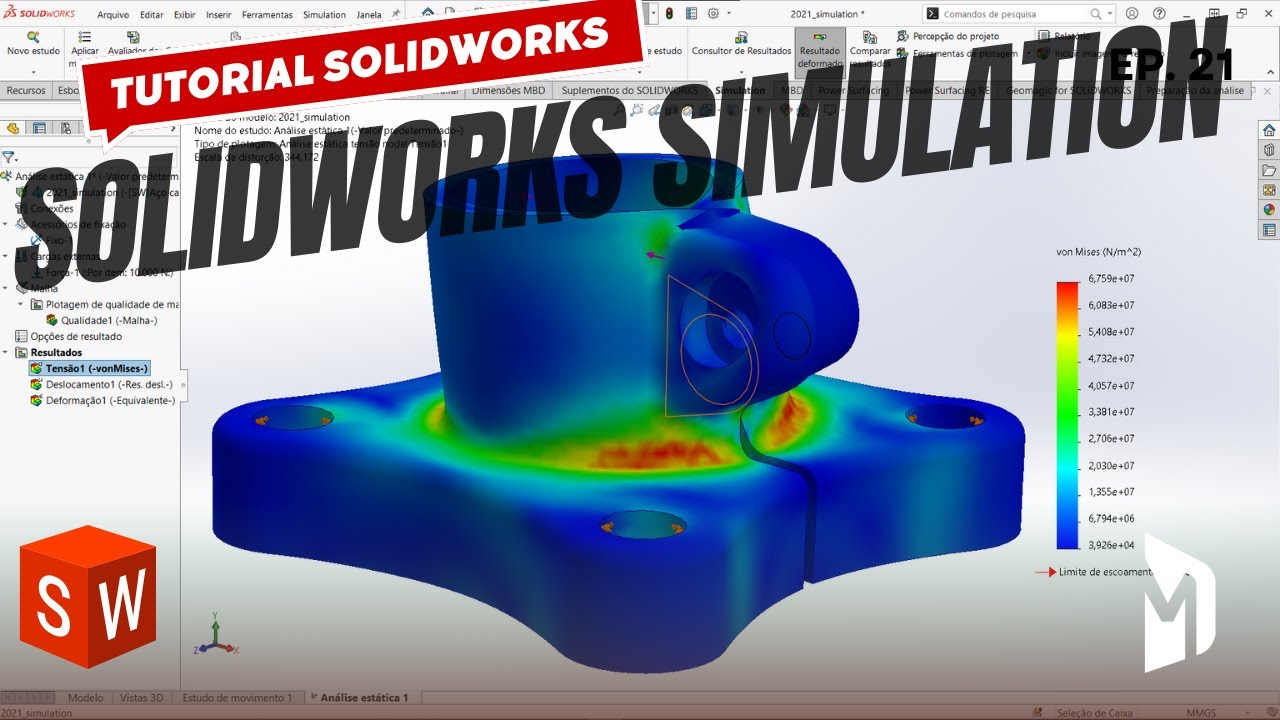 TUTORIAL SOLIDWORKS SIMULATION 2024 - MODEL MANIA 2021