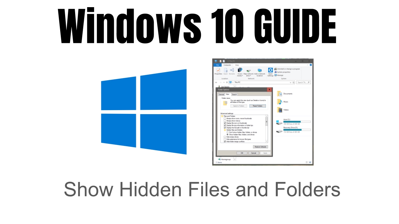 Show Hidden Files and Folders on Windows 10 - YouTube