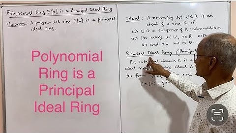 Polynomial Ring is a Principal Ideal Ring