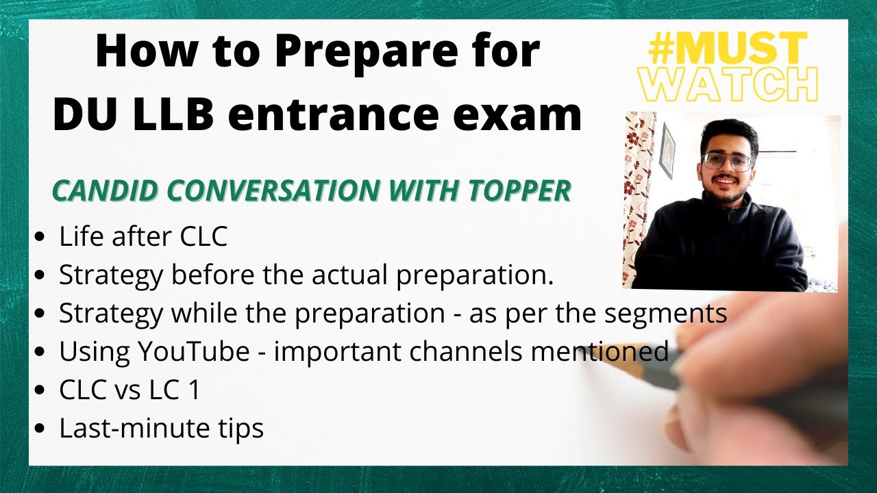 Preparation strategy for DU LLB | Candid Conversation with topper