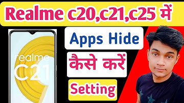 How to hide apps in realme c20,c21,c25,realme app hide setting