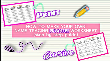 HOW TO MAKE YOUR OWN NAME TRACING PRACTICE WORKSHEET  + WITH DOWNLOAD FONT AND WORD TEMPLATE