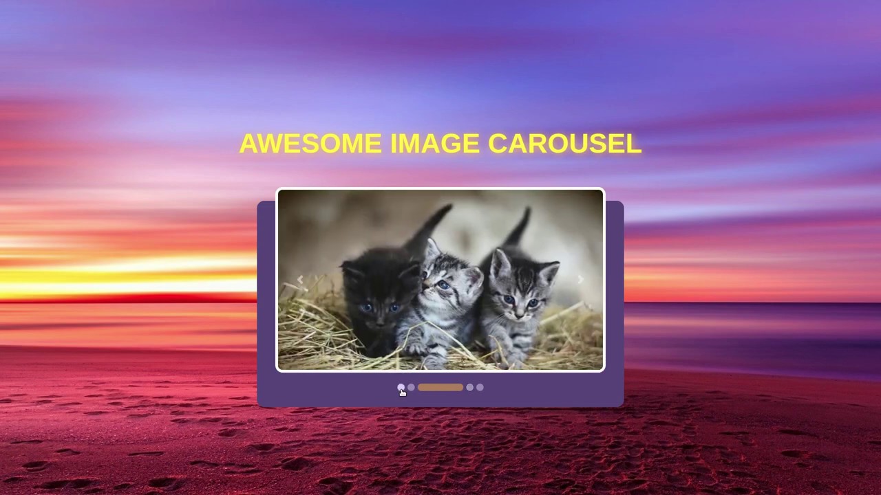 Awesome Image Carousel With HTML & CSS - YouTube