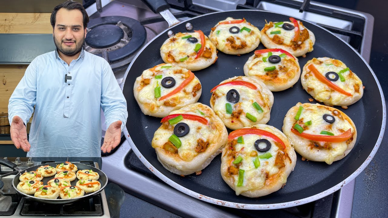 Pizza Bites without oven on Tawa - Step by Step Recipe - Freeze for Months