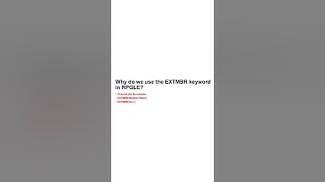 Why do we use the EXTMBR keyword in RPGLE