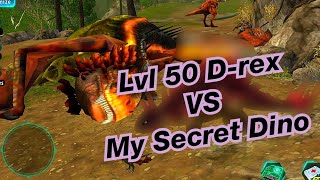 Defeating Lvl 50 D-rex with my Secret Dino | DINO TAMERS || 4017