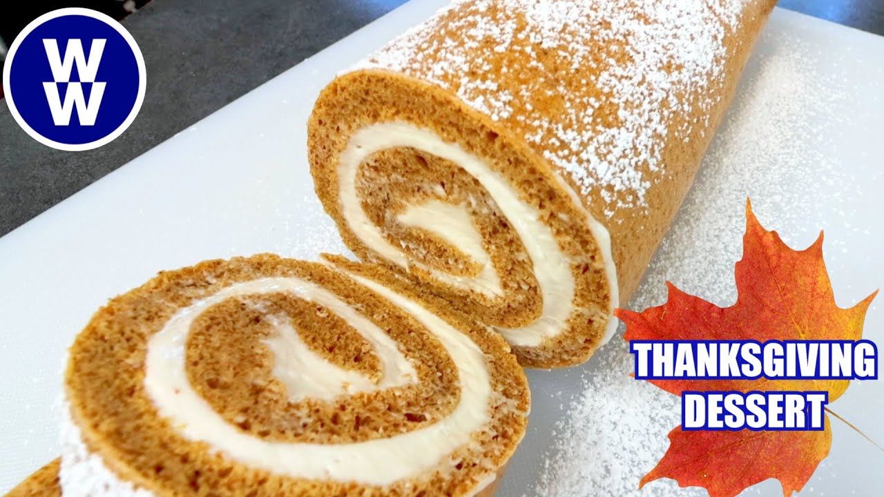 EASY Lightened Up Pumpkin Roll🎃🦃WW Friendly/Weight Watchers 🍂🍁THANKSGIVING🍂WW Points/Calories/Macros
