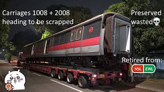 (Wasted/1 Year MIA) SMRT C151 007/008 Carriages 1008   2008 Retired To Scrap