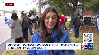 Davidson County postal workers protest job cuts