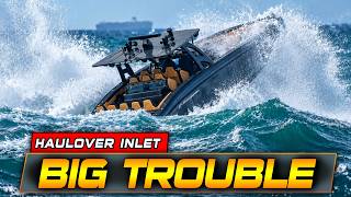 WILD RUN THROUGH ROUGH HAULOVER INLET! BOAT ZONE
