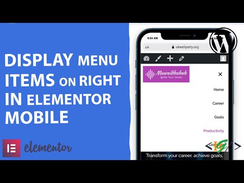 How to Display Mobile Menu Items Right Align with Custom CSS in Elementor for WordPress