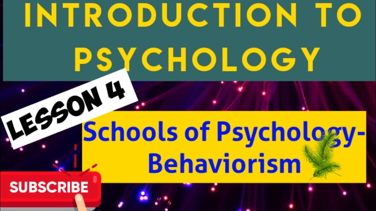 Schools of Psychology Behaviorism YouTube