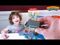 Genevieve teaches Colors while Playing with Tomica Toy Car playset!