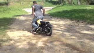 Joe's mini bike burnout!