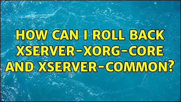 Ubuntu: How can I roll back xserver-xorg-core and xserver-common? (2 Solutions!!)