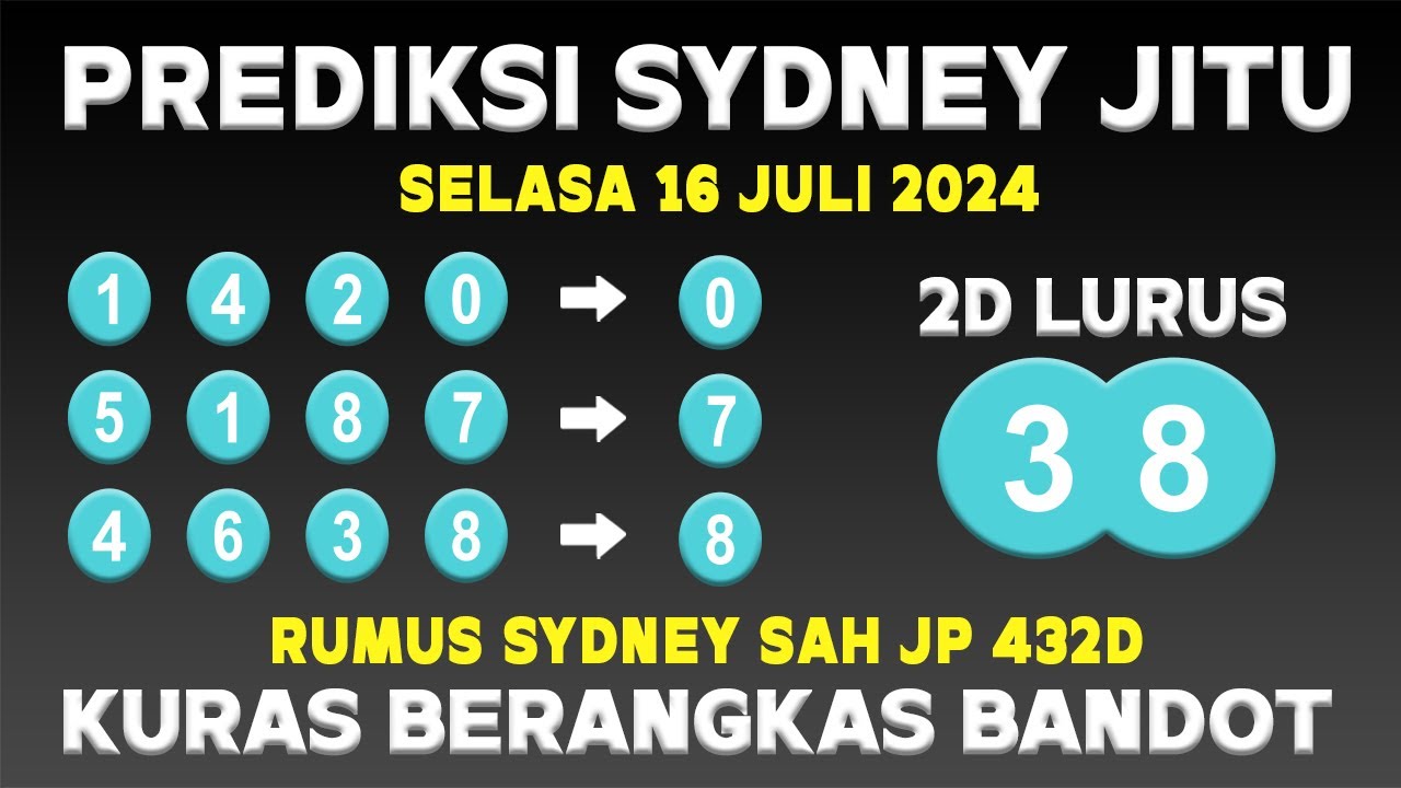 PREDIKSI SYDNEY HARI INI 16 JULI 2024 BOCORAN TOGEL SIDNEY HARI INI