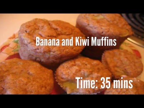 Vídeo: Muffins De Kiwi E Banana
