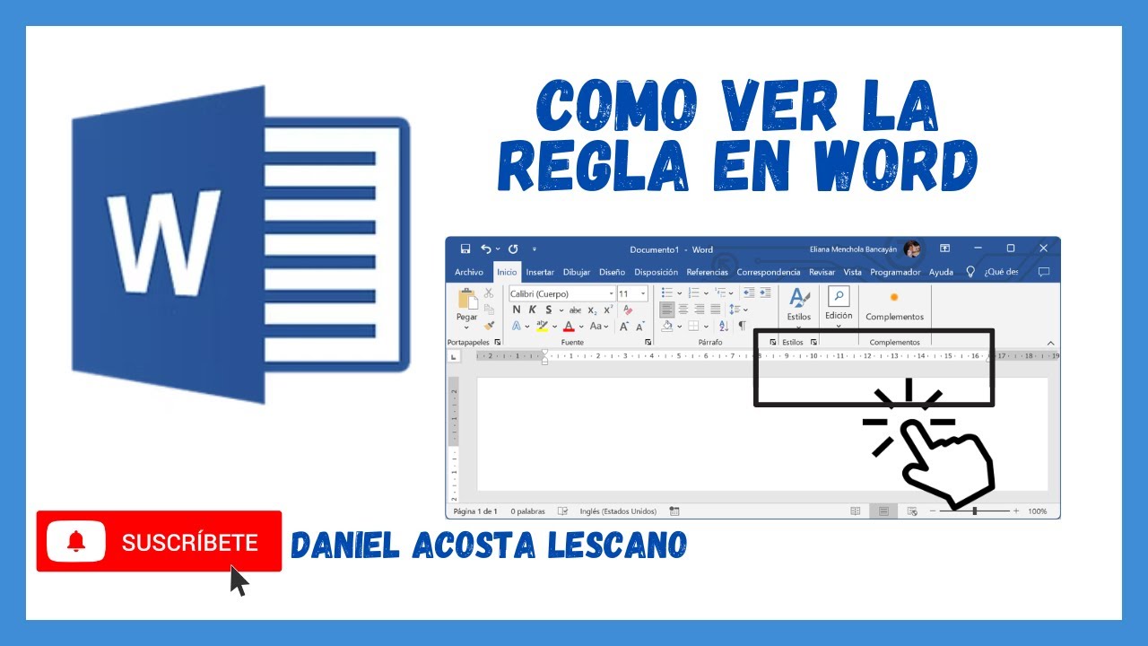 como ver la regla en Word.