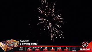 RA530259 2 Minute Bomb Raccoon 2025 New 500G Cake 70 Shots
