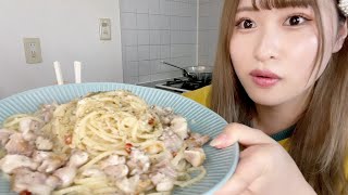 ワニ肉でパスタ作ってみた！