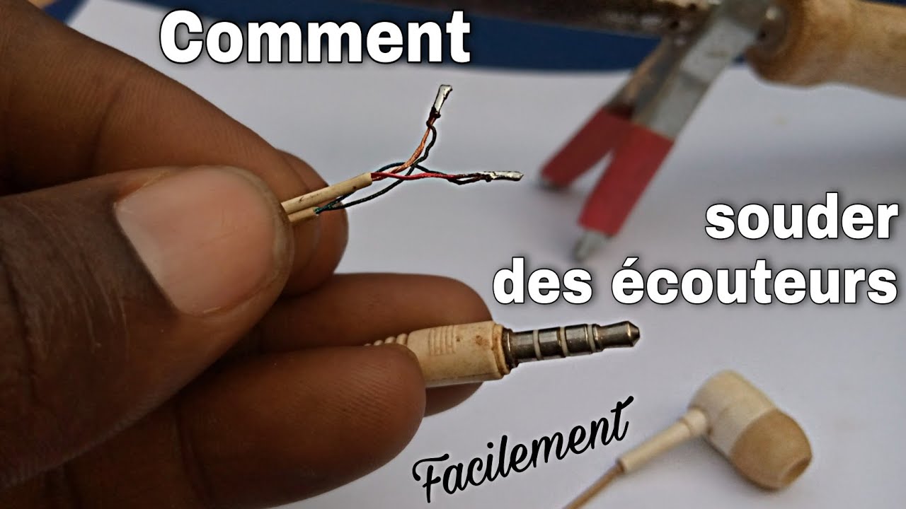 comment réparer des écouteurs/ comment souder des écouteurs - YouTube