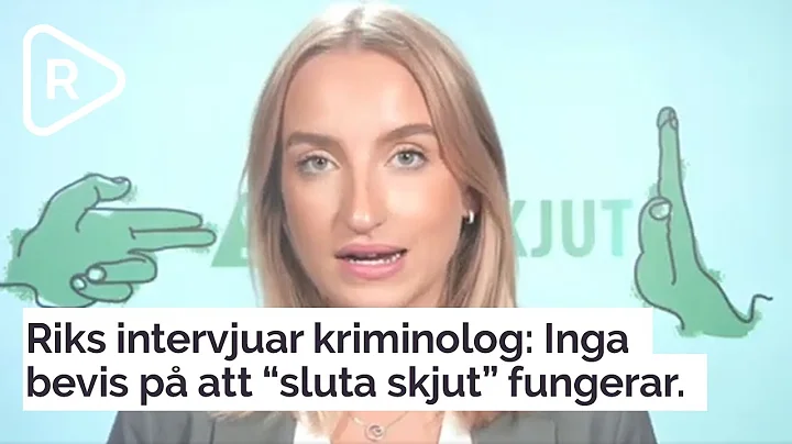 Riks intervjuar kriminolog: Inga bevis p att sluta skjut fungerar.