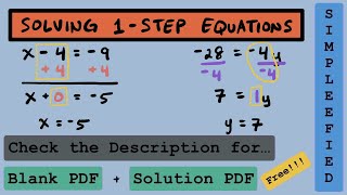 Solving 1-Step Equations [16 Practice Problems]