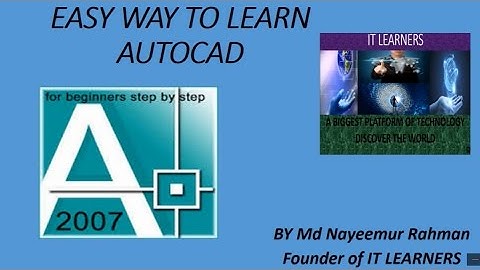 Autocad 2007 bangla tutorial for beginners part -2