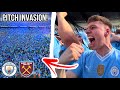 The Moment FANS INVADE THE PITCH As Manchester City Win 4 PREMIER LEAGUE TITLES IN A ROW!