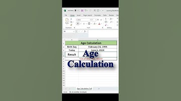 Calculate age in accumulated years, months  #excel #excelshortcuts #exceltips #exceltricks #learning