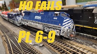 HO Scale Derailment and Fails Part 6-9!
