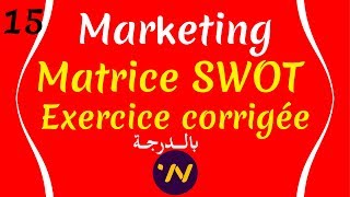 15_cours de marketing matrice SWOT FFOM exercice corrigée شرح بالتفصيل