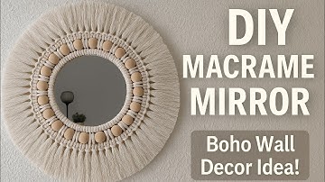 DIY Macrame Mirror | Boho Wall Hanging with Beads & Ring