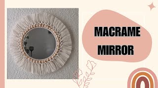 Macrame Mirror Wall Hanging Tutorial