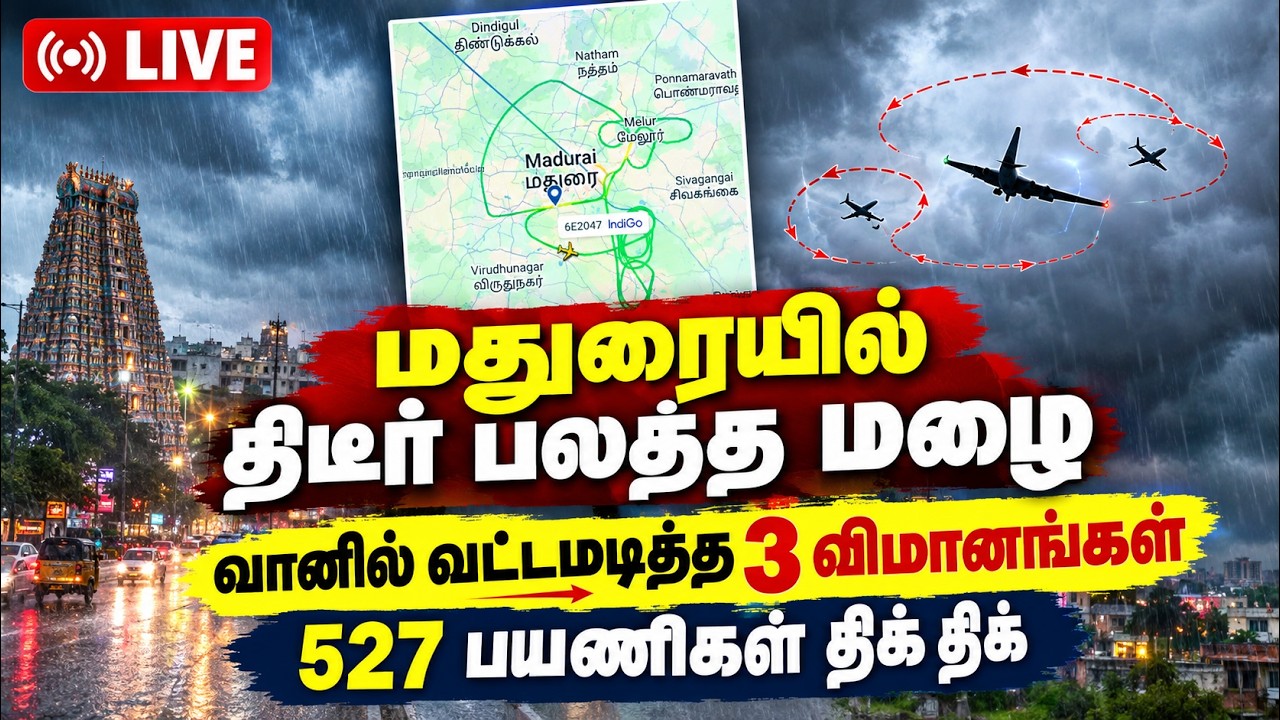 🔴LIVE : வானில் வட்டமடித்த 3 விமானம் : மதுரையில் பெரும் பரபரப்பு