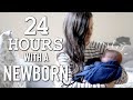 24 hours with a newborn baby  day in the life  of a mom of 2  bethany fontaine