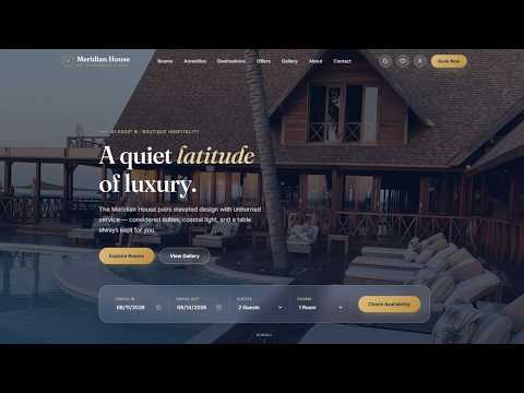 How to make a Hotel Booking Website in HTML CSS and Javascript | Source code