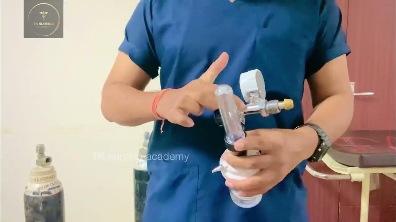 How to connect oxygen flowmeter to the cylinder, flowmeter connect with