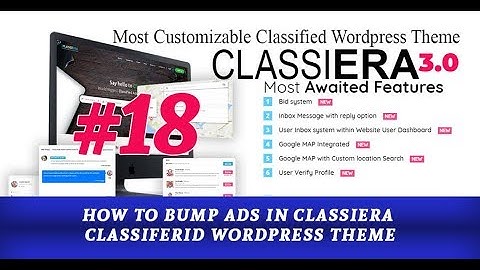 HOW TO BUMP ADS IN CLASSIERA CLASSIFERID WORDPRESS THEME 3.0 #18