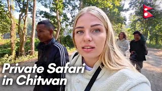 Travel vlog - WE DIDN'T EXPECT THIS!?! | Private Safari Tour in Chitwan, Nepal! 🇳🇵